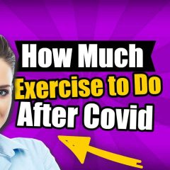 Imagetext: "How much exercise to do after Covid".