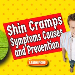 Image text: "Shin cramps symptoms causes and prevention".