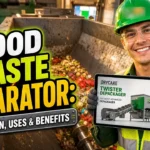 Featured image with the text: Food Waste Separator Definition Uses Benefits.