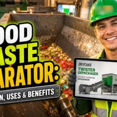 Featured image with the text: Food Waste Separator Definition Uses Benefits.